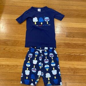 Hanna Anderson short Pajamas ice cream+star wars size 6-7 (120)